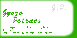 gyozo petracs business card